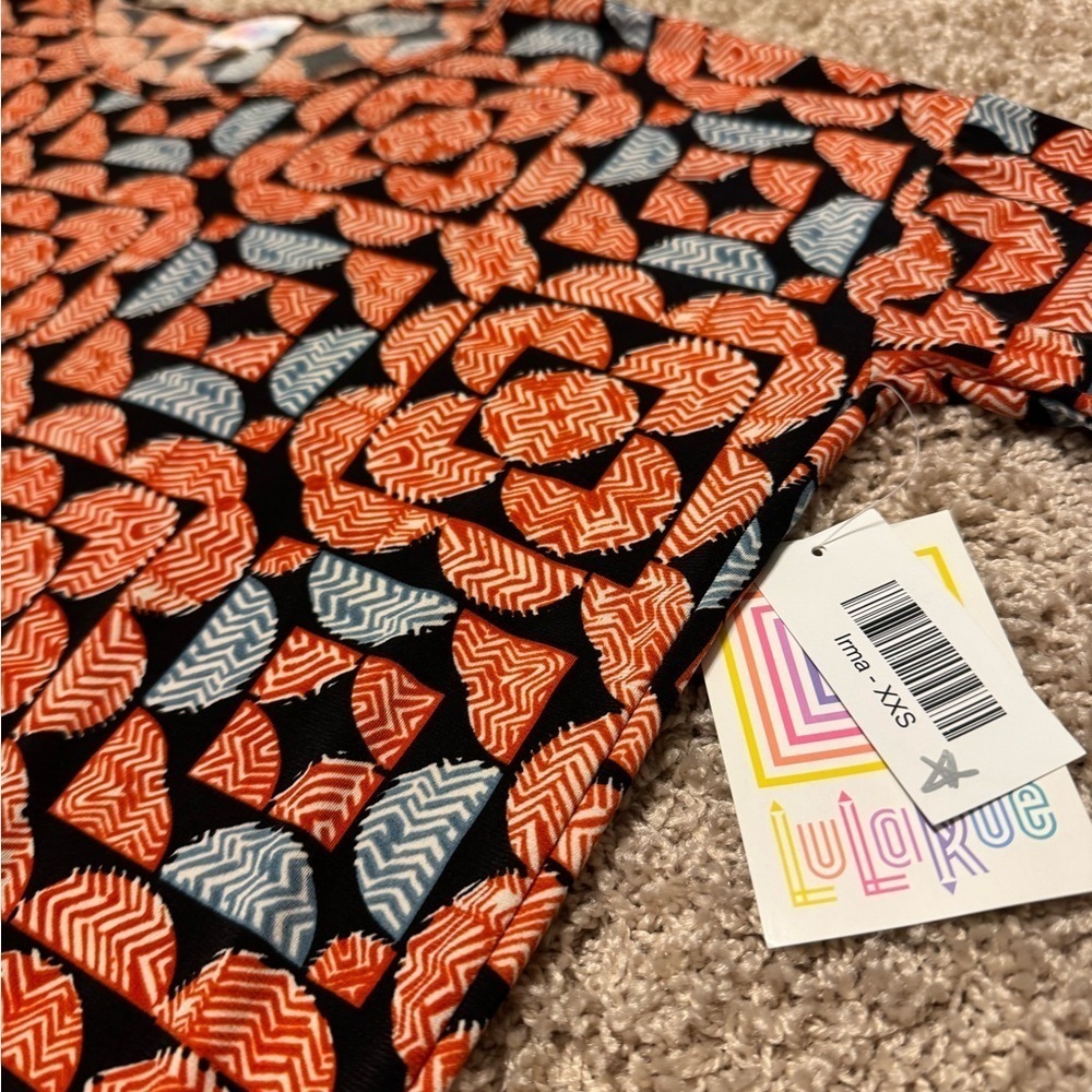 Lularoe NWT Irma boxy oversized high low tunic top Sx XXS - Picture 3 of 8